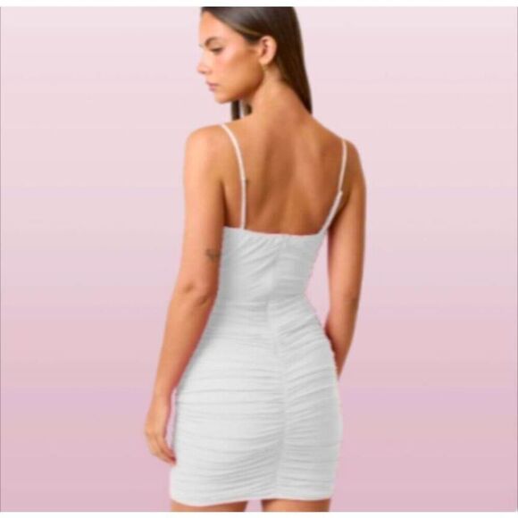 Blue Blush Mesh White Corset Dress NWT - Picture 2 of 5